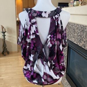 Guess Sleeveless Dolman Style Blouse w/ Back Detail - L